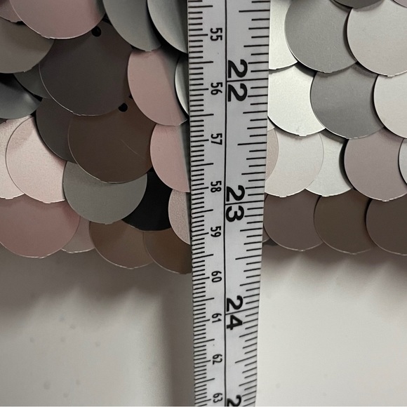 Worthington size medium gray short sleeve blouse with sequins - Picture 6 of 6